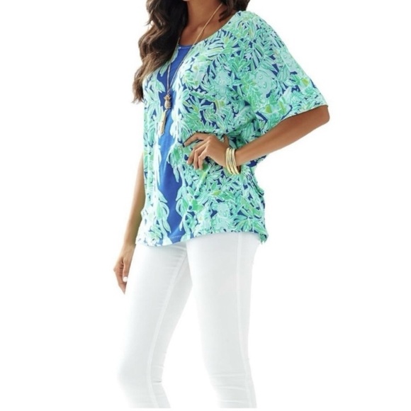 Lilly Pulitzer‎ Koala of the Wild Cooper Caftan Pullover Top Size S/M - Picture 2 of 9